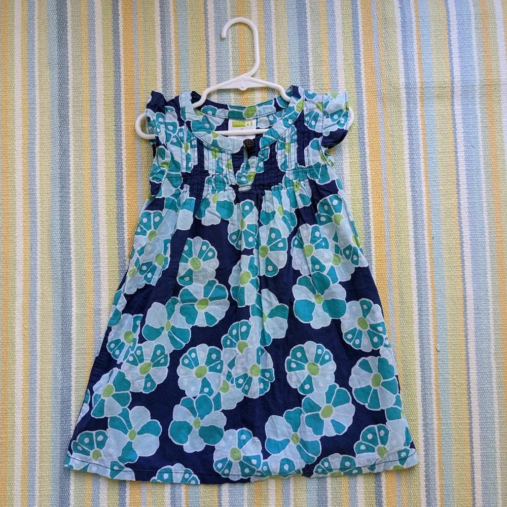 ⭐ Crazy 8s Blue floral tank dress size 3T